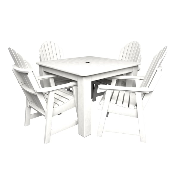 Highwood Usa Hamilton 5pc Square Outdoor Patio Furniture Dining Set AD-DNA44-WHE - main